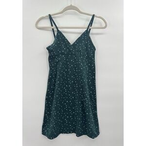 Brandy Melville Babydoll Dress Top Floral Green Cottagcore Forest Fairy Grunge